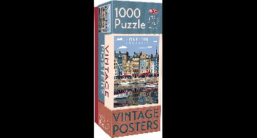 Tactic Vintage Normandy – Puzzel – 1000 stukjes – Rustiek Frans Landschap in Retro Stijl – Strak en Rustgevend Ontwerp – Hoogwaardige Scandinavische Kwaliteit