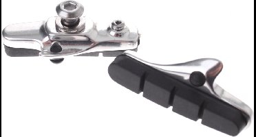 Saccon Remblokken - Duurzaam Rubber-Aluminium - Zwart/Zilver - Per Paar