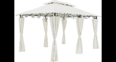 Casaria Paviljoen Topas 3x4m - UV-bescherming 50+ - Crème