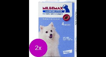 Milbemax Milbemax Kauwtablet Kleine Hond - Anti wormenmiddel - 2 x 12 g 4 tab 1 Tot 5 Kg