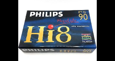 Philips Hi8 P5-90 metal powder video tape cassette.