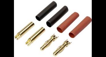 Reely RE-6534192 Accupack stekker, Accupack bus 4 mm Verguld 40 paar