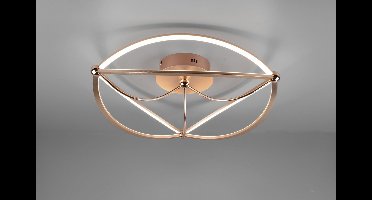 Trio Leuchten jacky - Plafondlamp - 1 lichts - Ø 62 cm - Goud/messing