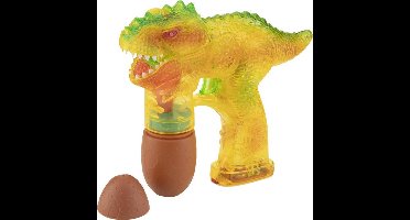 Grafix Bellenblaas pistool Dinosaurus - inclusief licht & geluid - 60ML bellenblaas vloeistof | buitenspelen kinderen