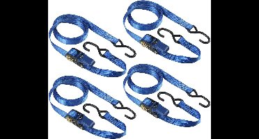 MasterLock Spanbanden - 5m x 25mm - Met Ratel - Blauw - 4 stuks - 4367EURDAT