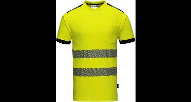 Portwest T181 - Hi-Vis Vision T-shirt - Geel/zwart - R Maat S
