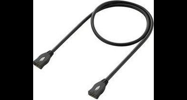 SpeaKa Professional SP-1793612 HDMI-kabel HDMI Verlengkabel HDMI-A-bus, HDMI-A-bus 1.00 m Zwart 4K UHD, Audio Return Ch