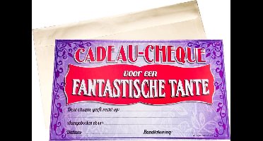 Paper Dreams Cadeaucheque Tante 34,5 Cm Papier Paars/rood