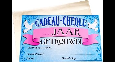 Paper Dreams Cadeaucheque Getrouwd 34,5 Cm Papier Blauw/roze