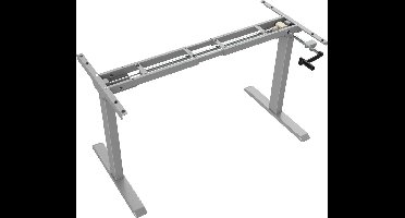 Euroseats Bureau voor bladbreedte 120/140 of 160cm. Met Slinger verstelbaar zit-sta frame kleur GRIJS. In hoogte verstelbaar van 685 - 1165mm. (Let op: exclusief bureaublad)