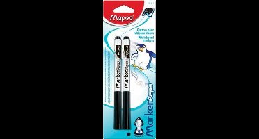 Maped whiteboardmarker Marker'Peps, blister van 2 stuks, zwart