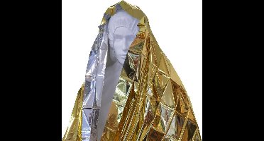 Reddingsdeken goud zilver - 160 x 210 - Isolatiedeken polyester - Nooddeken