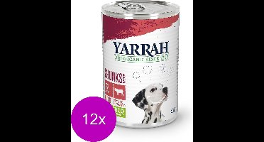 Yarrah Bio Hondenvoer Brokjes In Saus - Hondenvoer - 12 x Kip Rund 405 g
