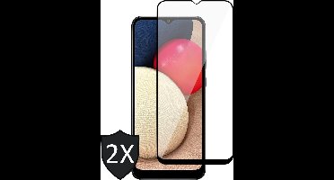 Screenprotector geschikt voor Samsung A02s - Glas Full Screen - 2x