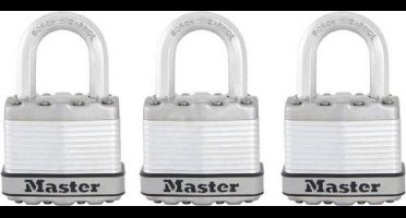 Masterlock Hangslot - Sleutelslot - Gelamineerd Staal - 3 Stuks - M1EURTRI