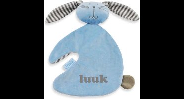 Funnies tutdoekje knuf blauw met naam - Gepersonaliseerd - kraamcadeau - Baby - knuffel