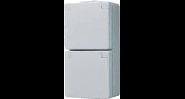 Jung 622WW Wandcontactdoos Opbouwbehuizing 2-voudig Grijs 1 stuk(s)