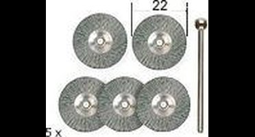 Proxxon - Schijfborstels Edelstaal, 5 St. (Pr28956) - modelbouwsets, hobbybouwspeelgoed voor kinderen, modelverf en accessoires