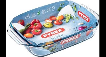 Ovenschaal Rechthoek - Met Grepen - Borosilicaatglas - 1,4 liter - Transparant