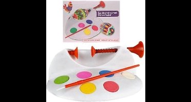 Amigo Eieren Waterverfset 6 Kleuren 8-delig