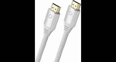 Oehlbach HDMI gecertificeerd 2.1 - [1x HDMI-stekker - 1x HDMI-stekker] 3 meter wit