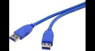 Renkforce USB 3.2 Gen 1 (USB 3.0) 1.80 m Blauw Vergulde steekcontacten [1x USB 3.2 Gen 1 stekker A (USB 3.0) - 1x USB 3