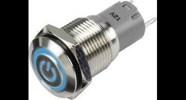 TRU COMPONENTS 1303022 LAS2GQF-11ET/B/12V/S/P Druktoets 48 V/DC 2 A 1x aan/(aan) Moment Blauw IP65 1 stuk(s)