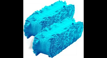 Folat Feest/verjaardag versiering - 2x - crepe slingers - blauw - 24 meter - papier - feestartikelen