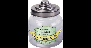 Paper Dreams Snoeppot Zwemdiploma Glas Transparant 800 ml