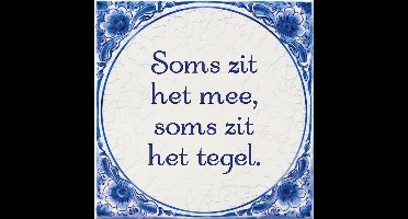 Tegels delfts blauw - Soms zit het mee