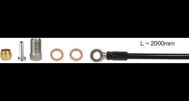 Remleidingset Elvedes vervanger voor Shimano SM-BH90 - extra soepel - 2 meter met aansluitmateriaal banjo, etc.