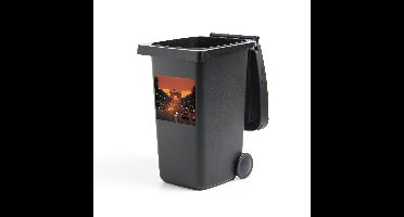 Container sticker Uitsneden Triomfboog - Zonsondergang bij de Triomfboog van Parijs Klikosticker - 40x40 cm - kliko sticker - weerbestendige containersticker