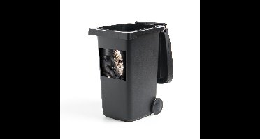 Container sticker Uitsneden Black & Gold - Donkere vrouw met gouden gloed en hand Klikosticker - 40x40 cm - kliko sticker - weerbestendige containersticker