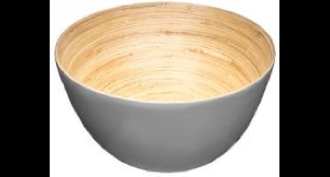 Set van 2 GRIJZE BAMBOE HOUTEN SCHALEN 17cm