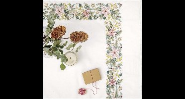 Voorbedrukt tafelkleed rand met kerstgroen Rico Design 31254.52.21 borduren 95x95cm