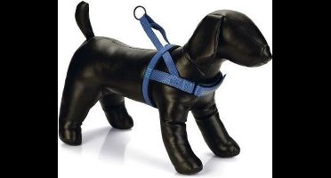 Beeztees Parinca Comfort Hondentuig Nylon Blauw 52- 62 cm x25 mm