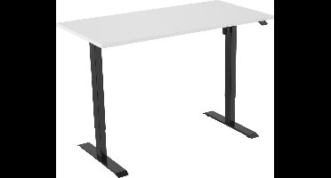 Euroseats zit-sta bureau Zwart onderstel met wit blad. Maat blad: 160x80 cm. Zit/sta Elektrisch verstelbaar.