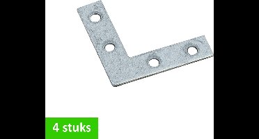 RAAMHOEKEN 30 x 30 mm  VERZINKT 4 STUKS