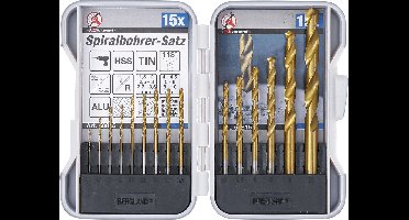 BGS - HSS Drills Set - Metaal Boren set | titanium nitrated | 1.5 - 10 mm | 15 stuks - BGS50815