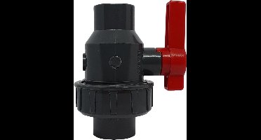 PVC kogelkraan 1/2" binnendraad - DN20 - enkele wartel