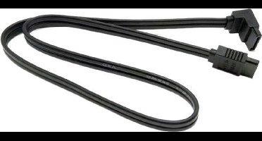 SATA Kabel - Datakabel - 90° Gehoekt 0,5 M Zwart