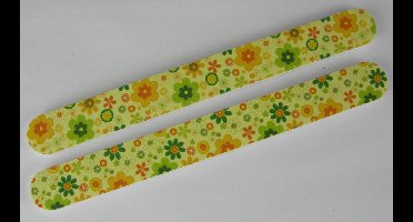 Nagelvijlen verpakt per 2 stuks bloem geel