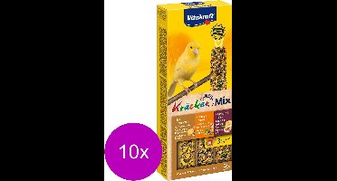 Vitakraft Kräcker Trio Mix kanarie - honing, ei & fruit - 10x 3 stuks