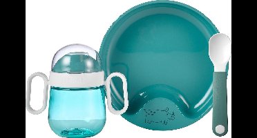 Mepal Mio babyservies set – 3-delig – Kraamcadeau – Kinderservies – Deep turquoise
