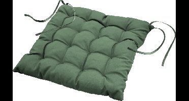 Stoelkussen-zitkussen Essentiel groen 40x40x7cm