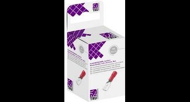 TRU COMPONENTS T1904C109 Assortiment platte stekkers Insteekbreedte: 4.80 mm Insteekdikte: 0.80 mm 180 ° Deels geïsolee