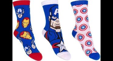 Marvel Avengers Captain America - sokken - pack 1 - 3 pack - maat 27-30