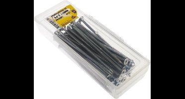 Deltafix spaanplaatschroef platkop / kruiskop verzinkt 6.0 x 130mm 40 st.