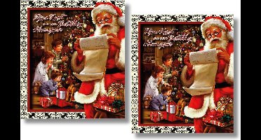 16 Dubbele Kerst & Nieuwjaarskaarten - Lannoo - Witte envelop - 12 x 13,3 cm