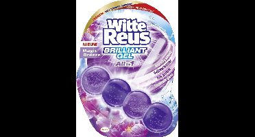 Witte Reus Brilliant Gel Allin1 Toiletblok – WC Blokjes – Extra Spoelbeurten - Hygiënisch Schoon - Frisse Geur - Voordeelverpakking - 11 Stuks